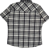 Wrangler Checked Short Sleeve Shirt - Large Black & White Cotton