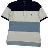Age 8 Polo By Ralph Lauren Striped Polo Shirt - Small Blue Cotton