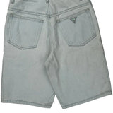 Made In USA Guess Denim Shorts - 29W UK 12 Light Wash Denim