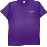 Fruit Of The Loom Single Stitch T-Shirt - Large Purple Cotton