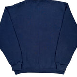 Russell Athletic Sweatshirt - Large Navy Cotton Blend