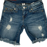 True Religion Denim Shorts - 24W UK 2 Blue Denim