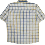 Southpole Checked Short Sleeve Shirt - Medium Blue Cotton