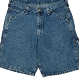 Wrangler Denim Shorts - 34W 10L Blue Cotton