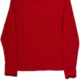 Tommy Hilfiger Striped Long Sleeve Polo Shirt - XL Red Cotton