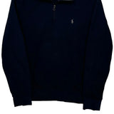 Polo By Ralph Lauren 1/4 Zip - Large Navy Cotton