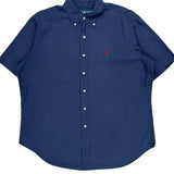 Ralph Lauren Short Sleeve Shirt - XL Blue Linen