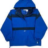 Reebok Windbreaker - Small Blue Polyester