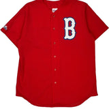 Baseball Majestic Jersey - Large Red Polyester
