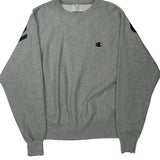Reverse Weave Champion Spellout Sweatshirt - Small Grey Cotton