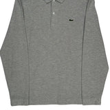 Lacoste Polo Shirt - Large Gray Cotton