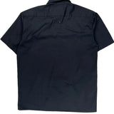 Dickies Short Sleeve Shirt - Large Black Polyester Blend
