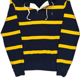 Polo By Ralph Lauren Striped Hoodie - Medium Navy Cotton