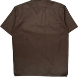 Dickies Short Sleeve Shirt - Large Brown Polyester Blend