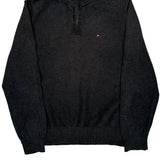 Tommy Hilfiger 1/4 Zip - Large Black Cotton
