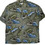 Pierre Cardin Floral Hawaiian Shirt - XL Blue Viscose