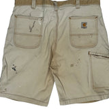 Carhartt Carpenter Shorts - 36W 10L Beige Cotton