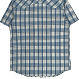 Levis Checked Short Sleeve Shirt - Medium Blue Cotton