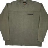 Harley Davidson Long Sleeve T-Shirt - Large Green Cotton
