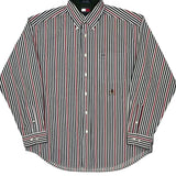 Tommy Hilfiger Striped Shirt - Large Multicoloured Cotton
