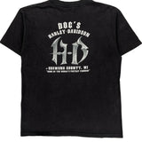 Doc'S Harley-Davidson Shawano County, Wi Harley Davidson Graphic T-Shirt - Medium Black Cotton