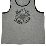 Grand Rapids Harley Davidson Graphic Tank Top - 2XL Gray Cotton
