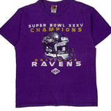Baltimore Ravens Fruit Of The Loom Nfl T-Shirt - Large Purple Cotton