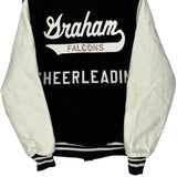 Graham Falcons Cheerleading Holloway College Varsity Jacket - Small Black & White Polyester