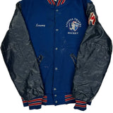 Livonia Travel Hockey Holloway Varsity Jacket - Small Gray Leather