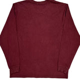 Carhartt Long Sleeve T-Shirt - Large Burgundy Cotton