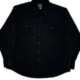 Wrangler Denim Shirt - 2XL Black Cotton