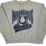 Indianapolis Colts Logo 7 Nfl Sweatshirt - Large Grey Cotton Blend
