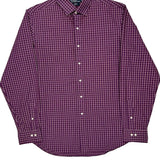 Regent Polo By Ralph Lauren Checked Shirt - XL Purple Cotton