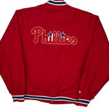 Phillies Majestic Mlb Baseball Jacket - Medium Red Polyester