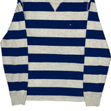 Tommy Hilfiger Striped Long Sleeve T-Shirt - Small Blue Cotton