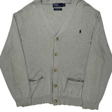 Polo By Ralph Lauren Cardigan - 2XL Gray Cotton
