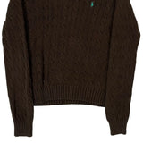 Polo By Ralph Lauren Cable Knit Sweater - Medium Brown Cotton