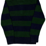 Age 7 Polo By Ralph Lauren Striped 1/4 Zip - Small Green Cotton