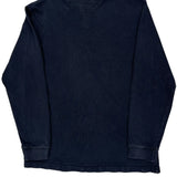 Chaps Ralph Lauren Striped Rugby Shirt - Medium Gray Cotton