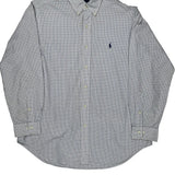 Ralph Lauren Checked Shirt - Large White Cotton