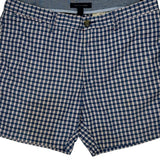 Tommy Hilfiger Checked Chino Shorts - 36W 10L White Cotton