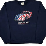 Stock Cars Jerzees Graphic Sweatshirt - XL Navy Cotton Blend