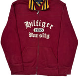 Hilfiger Varsity Tommy Hilfiger Zip Up - Large Red Cotton
