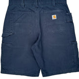 Carhartt Double Knee Carpenter Shorts - 34W 11L Navy Cotton