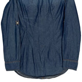 Embroidered Patches True Religion Graphic Denim Shirt - XS Blue Denim