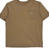 Carhartt T-Shirt - 2XL Brown Cotton
