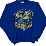St. Louis Rams Logo Athletics Nfl Sweatshirt - XL Blue Cotton Blend
