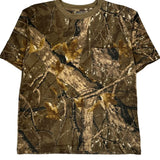 Mountain Ridge Camo T-Shirt - Medium Khaki Cotton