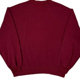Russell Athletic Sweatshirt - Large Burgundy Cotton