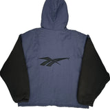 Reebok Windbreaker - Large Black Cotton